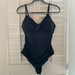 Supportive one piece bathing suit